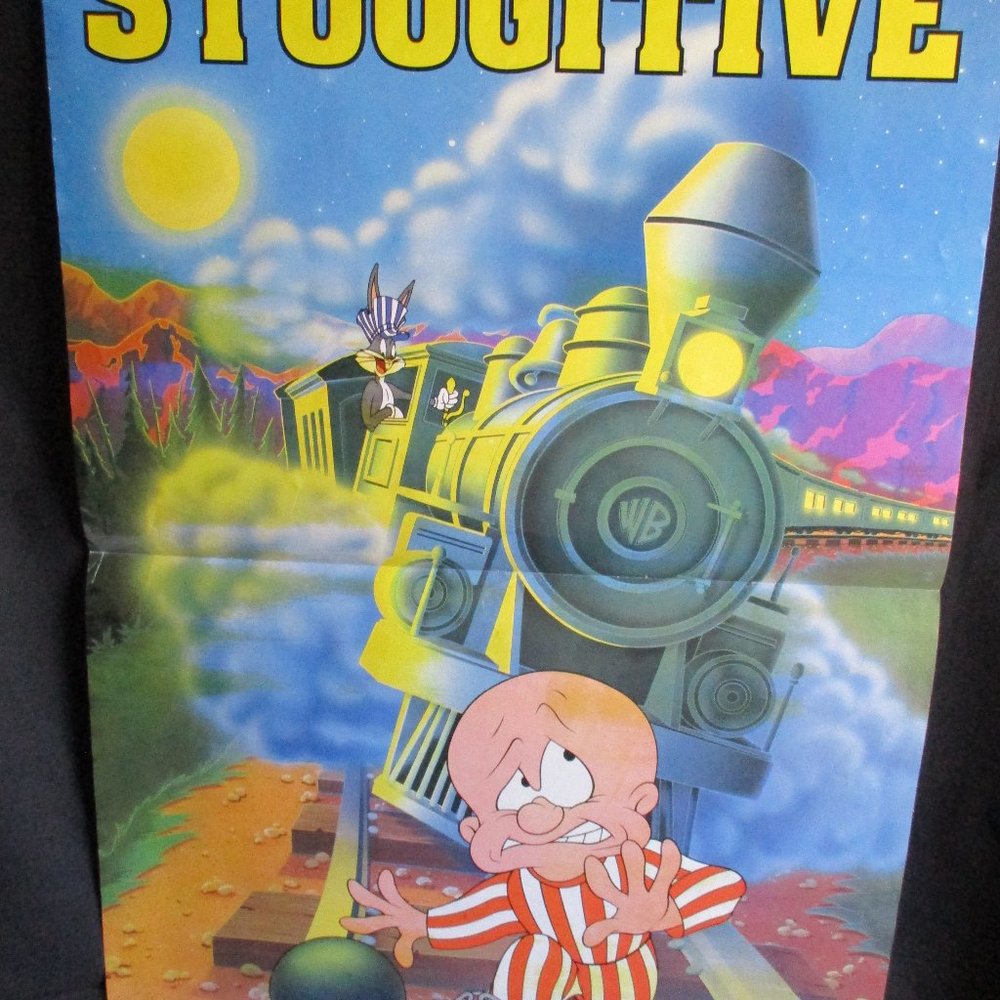 Vintage 1996 Looney Tunes Elmer Fudd/Bugs Bunny 'The Stoogitive' Poster